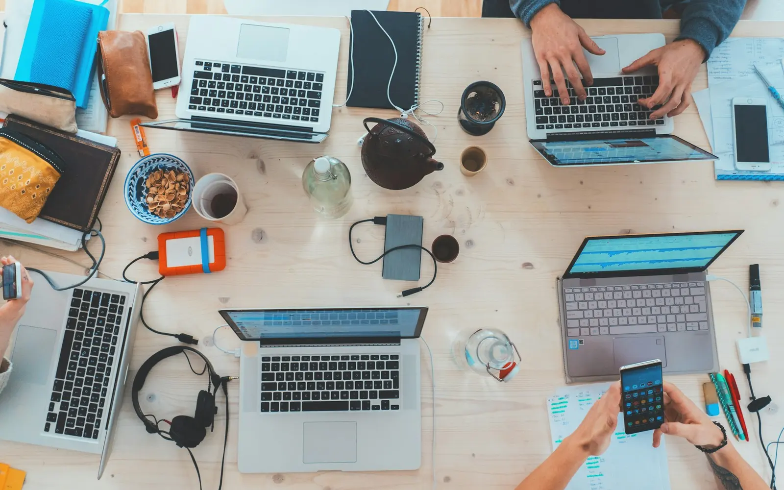 Startup team using technology to automate daily workflows
